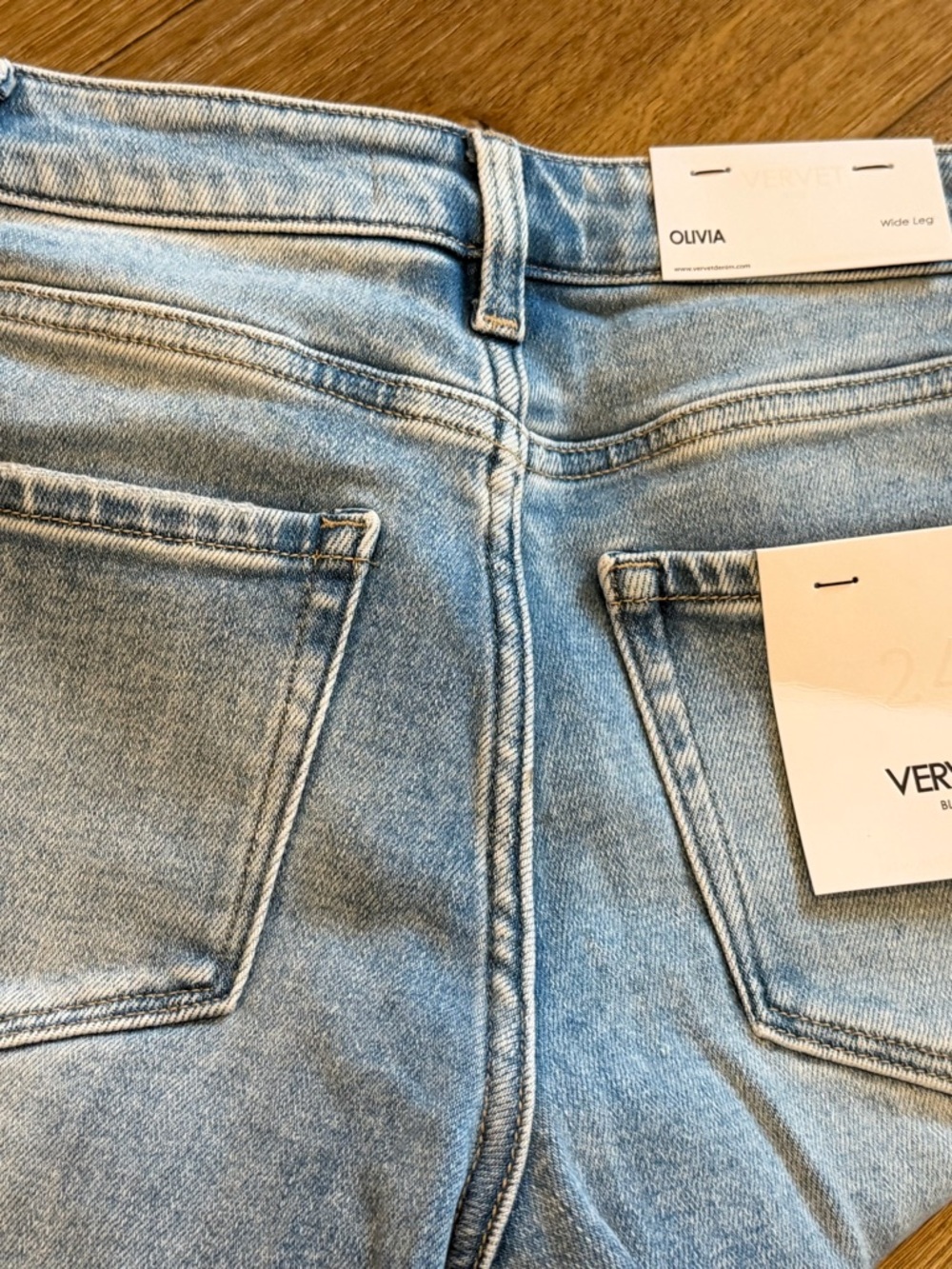 VERVET BY FLYING MONKEY Light Blue Wide-Leg Frayed Hem Jeans - Picture 3 of 4